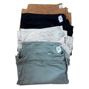 GAP 5" Women's High Rise Girlfriend Khaki Shorts, Plus Size 18, Lot of 4